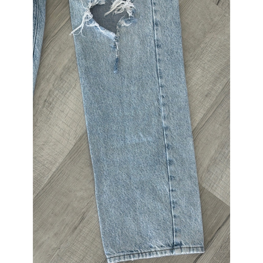 PacSun Womens Light Wash Distressed Boyfriend Jeans High Waisted Size 24 - Picture 6 of 10